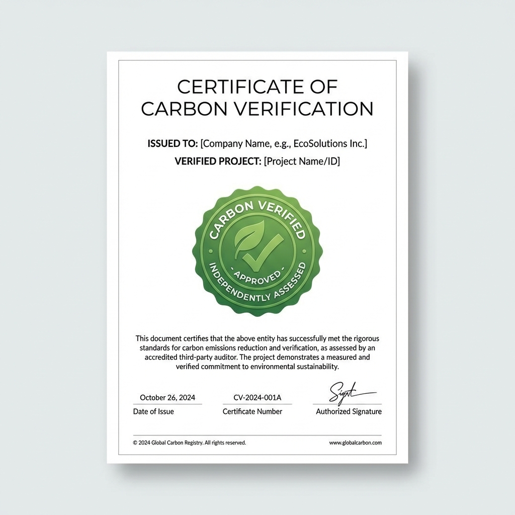 Carbon Verified Certificate Example